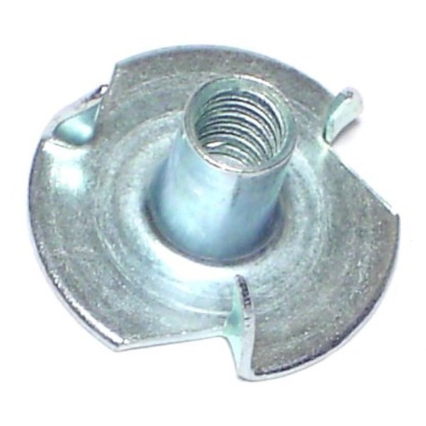 Midwest Fastener T-Nut, 3 Prongs, #6-32, Steel, Zinc Plated, 100 PK 03775